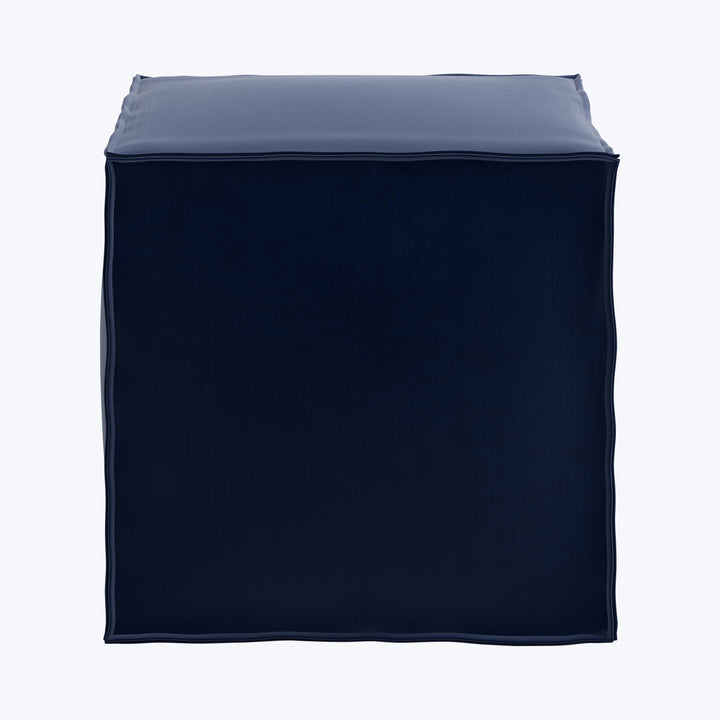 Langston Ottoman Titan Performance Velvet Ocean