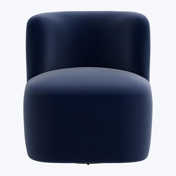 Nia Swivel Chair Titan Performance Velvet Ocean