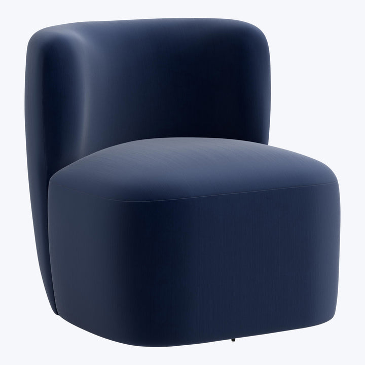 Nia Swivel Chair Titan Performance Velvet Ocean