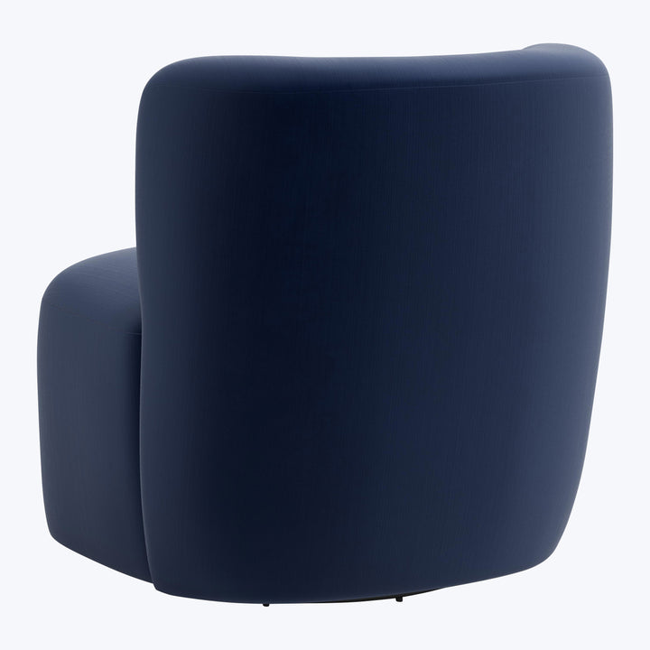 Nia Swivel Chair Titan Performance Velvet Ocean
