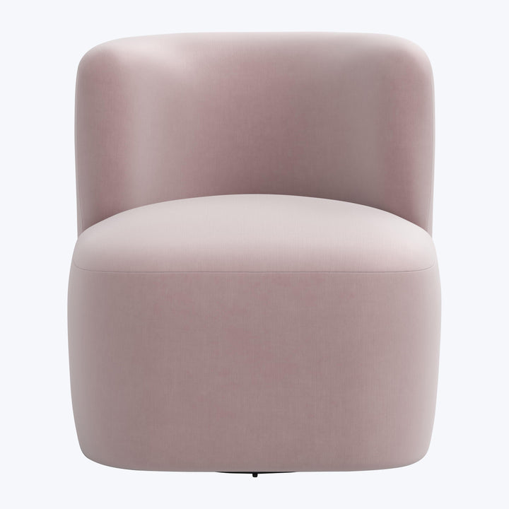 Nia Swivel Chair Titan Performance Velvet Plum Frost