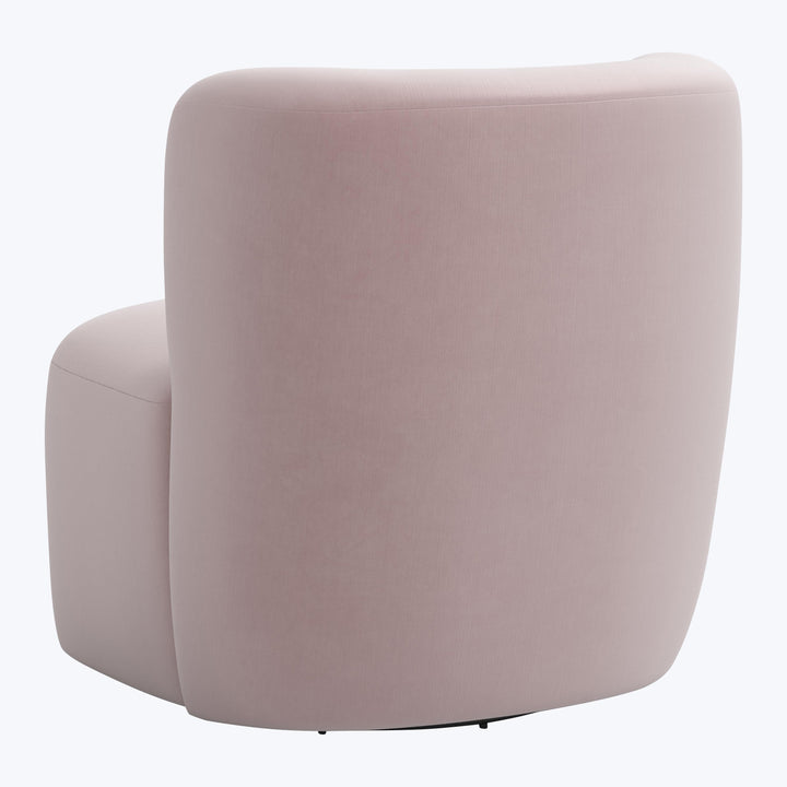 Nia Swivel Chair Titan Performance Velvet Plum Frost