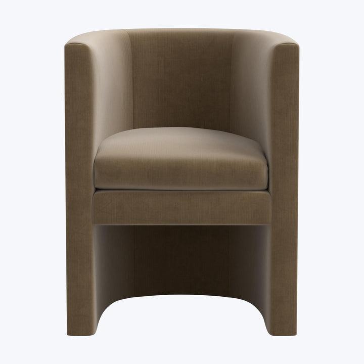 Sloane Dining Chair Titan Performance Velvet Walnut