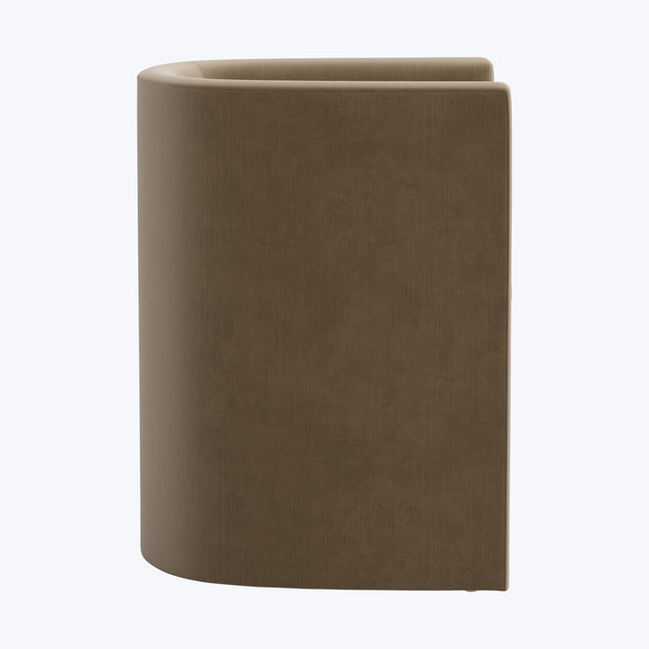 Sloane Dining Chair Titan Performance Velvet Walnut