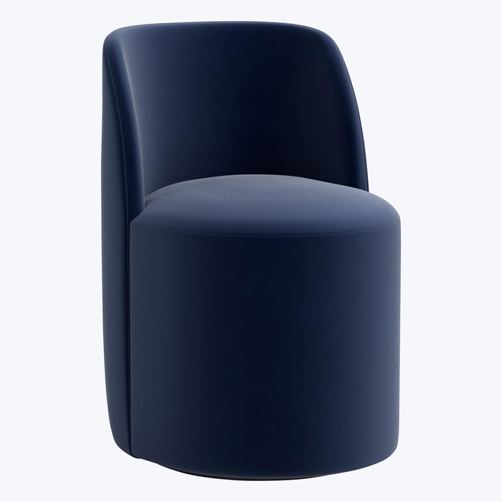 Jessa Swivel Dining Chair Titan Performance Velvet Ocean