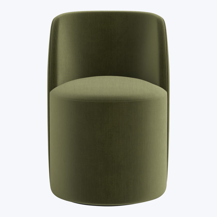 Jessa Swivel Dining Chair Titan Performance Velvet Moss