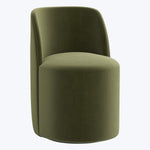 Jessa Swivel Dining Chair Titan Performance Velvet Moss