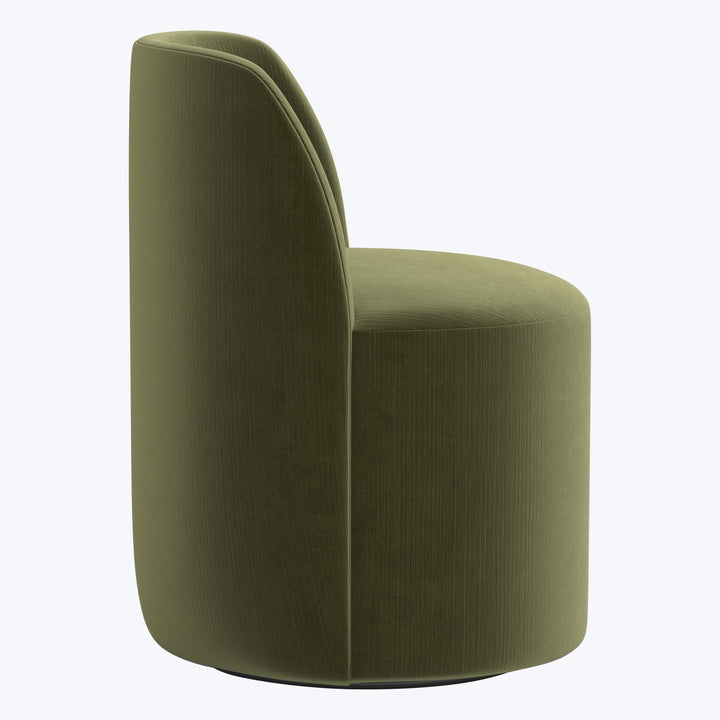 Jessa Swivel Dining Chair Titan Performance Velvet Moss