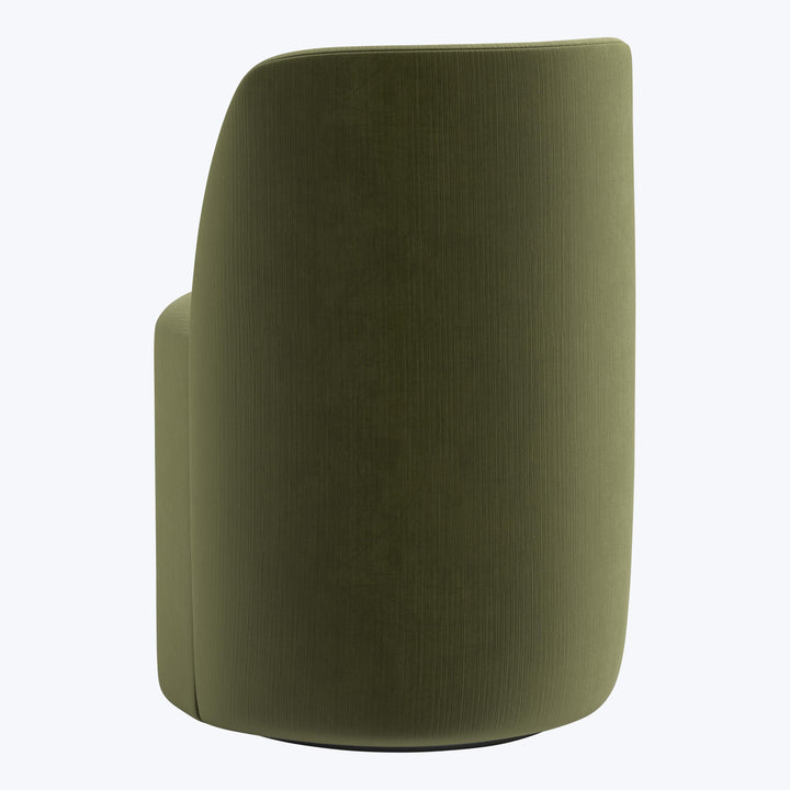 Jessa Swivel Dining Chair Titan Performance Velvet Moss