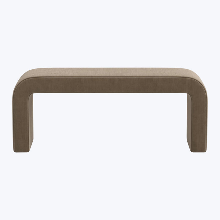 Nora Velvet Bench Titan Performance Velvet Walnut