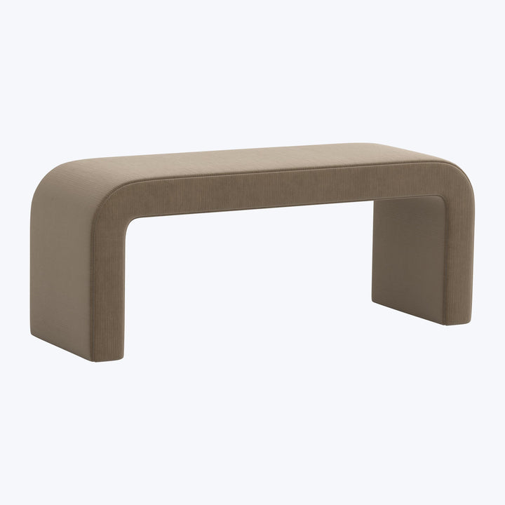 Nora Velvet Bench Titan Performance Velvet Walnut