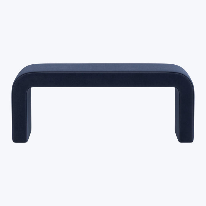 Nora Velvet Bench Titan Performance Velvet Ocean