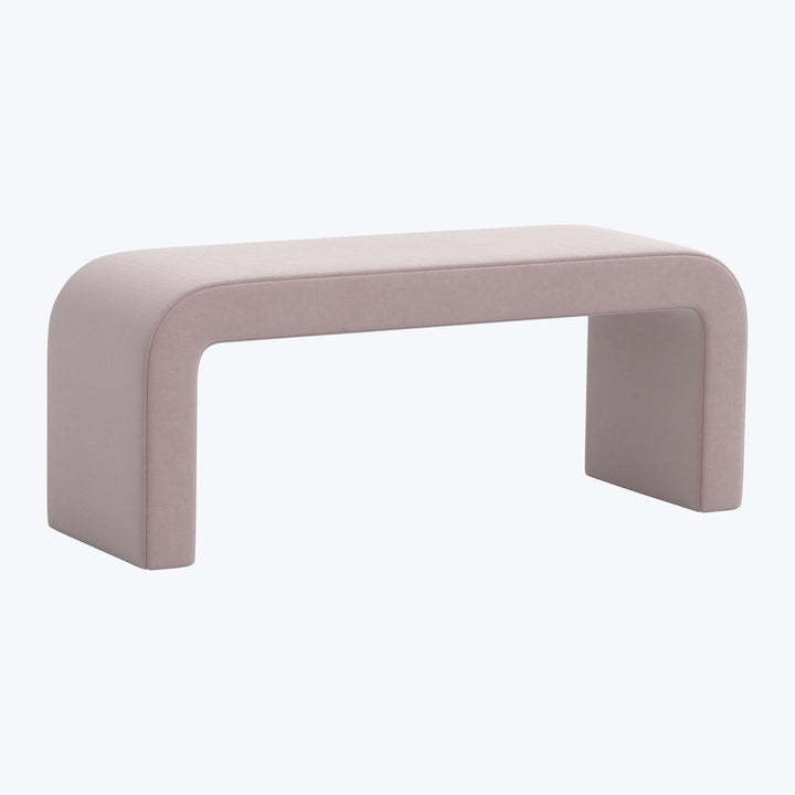 Nora Velvet Bench Titan Performance Velvet Plum Frost