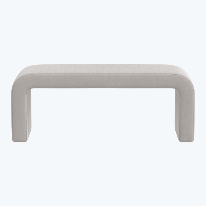 Nora Velvet Bench Titan Performance Velvet Mineral
