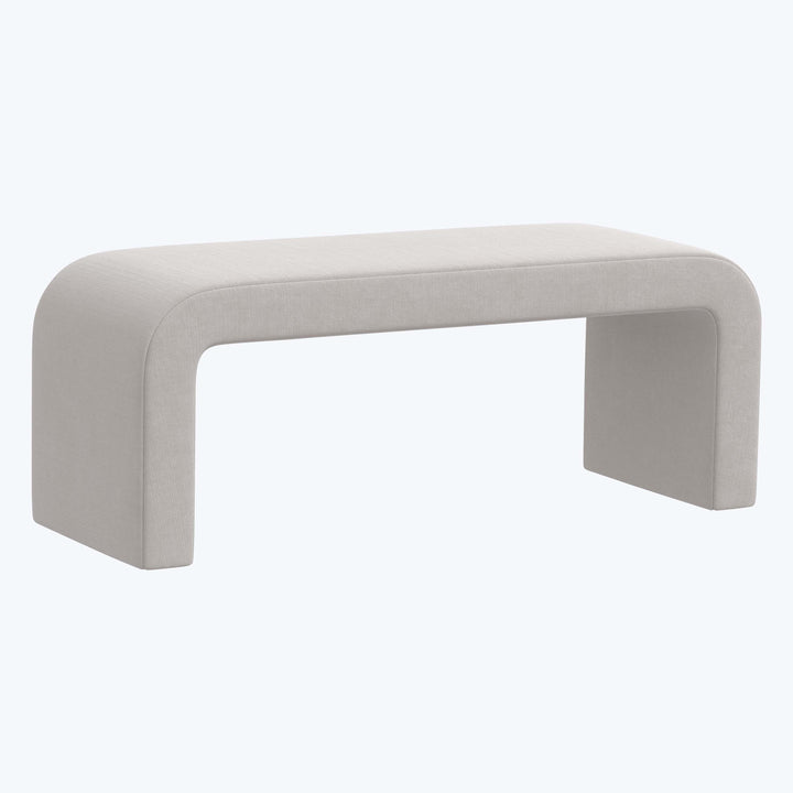 Nora Velvet Bench Titan Performance Velvet Mineral