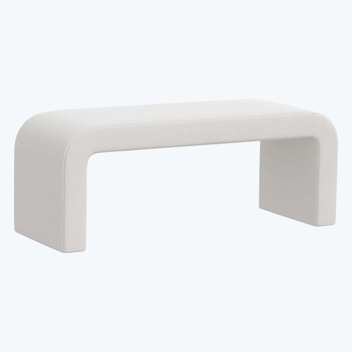 Nora Velvet Bench Titan Performance Velvet Snow