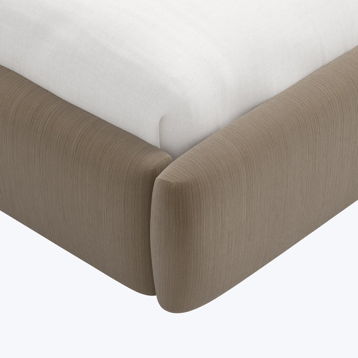 Emme Platform Bed Twin / Titan Performance Velvet Walnut