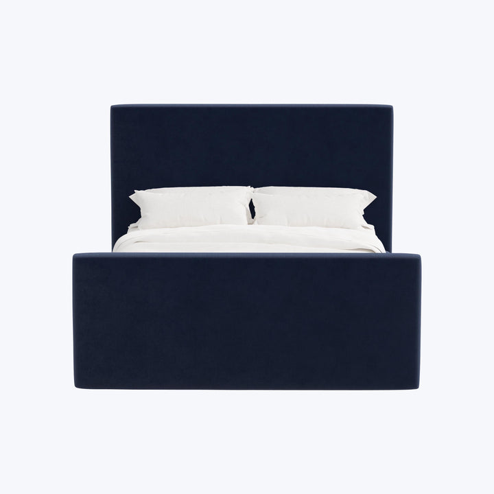 Alta Platform Bed Twin / Titan Performance Velvet Ocean