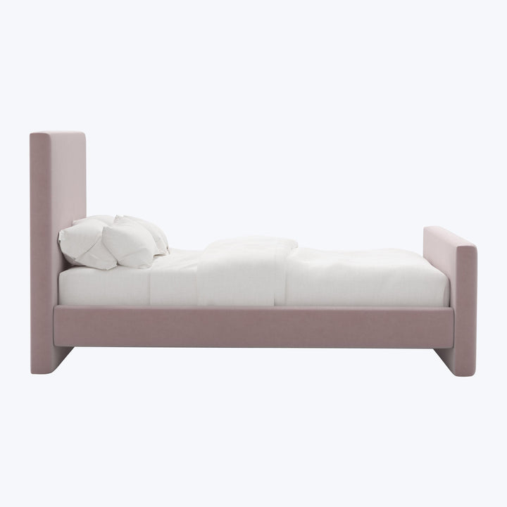 Alta Platform Bed Twin / Titan Performance Velvet Plum Frost