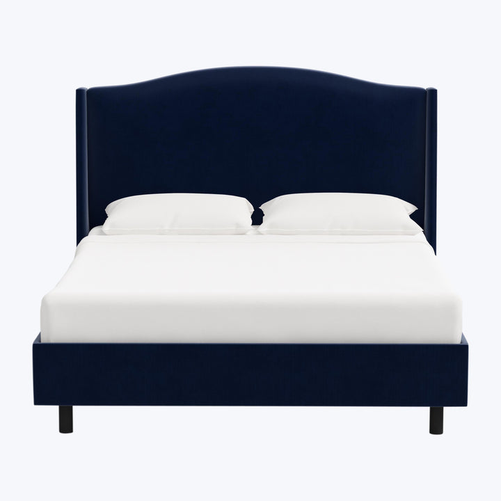 Ellis Platform Bed Full / Performance Velvet Ocean