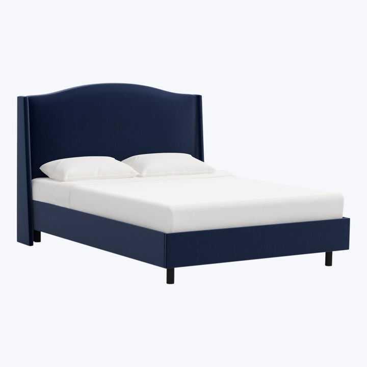 Ellis Platform Bed Full / Performance Velvet Ocean
