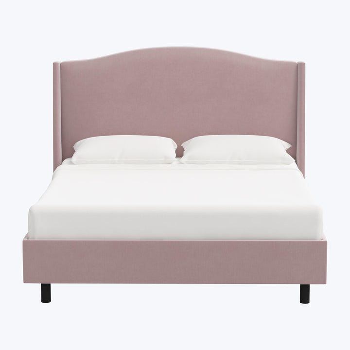 Ellis Platform Bed Twin / Titan Performance Velvet Plum Frost