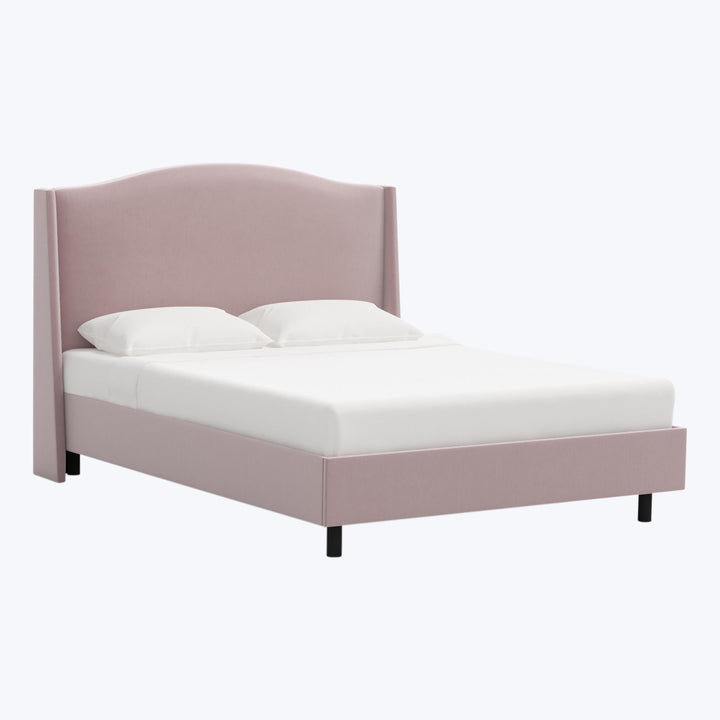 Ellis Platform Bed Full / Performance Velvet Plum Frost