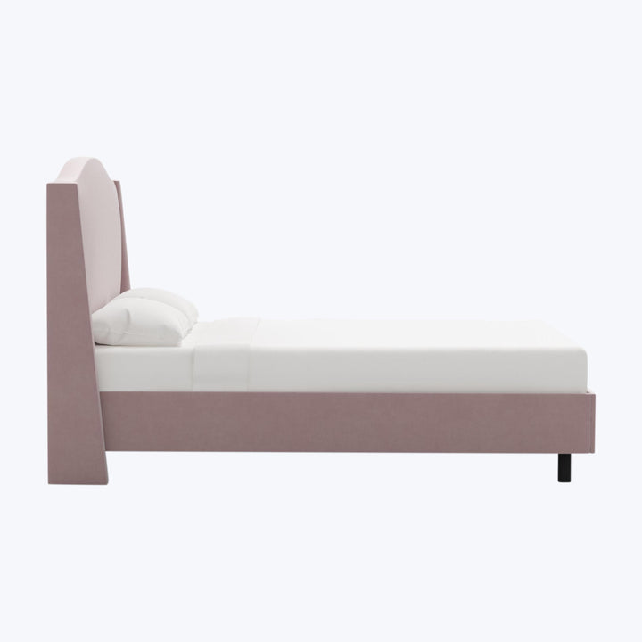 Ellis Platform Bed Full / Performance Velvet Plum Frost