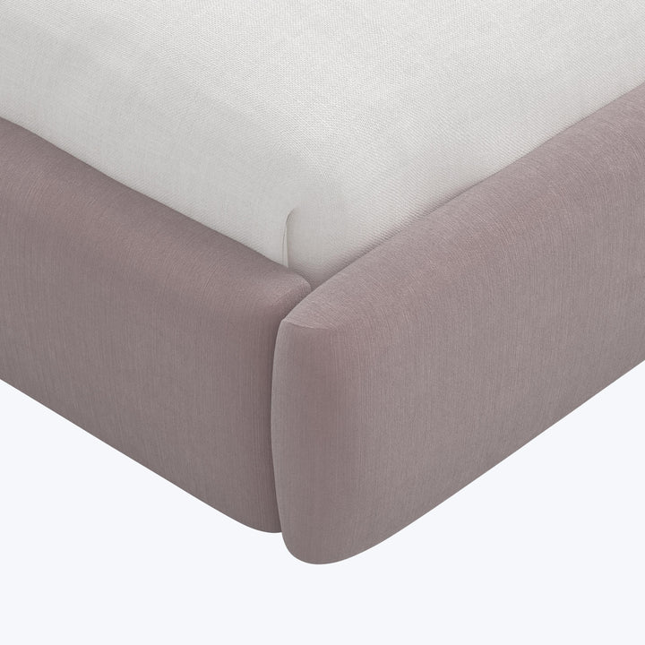 Emme Tall Platform Bed Twin / Titan Performance Velvet Plum Frost