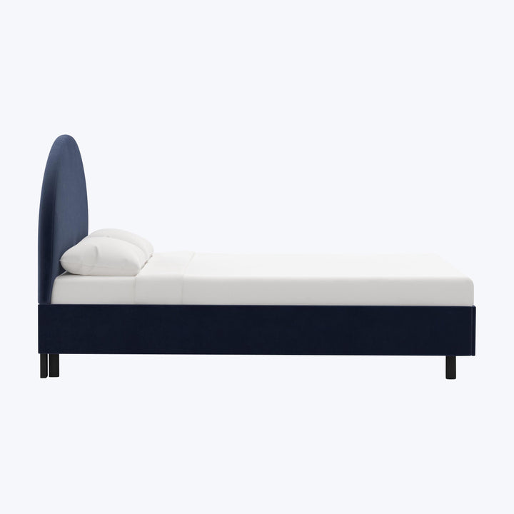Solana Platform Bed Twin / Titan Performance Velvet Ocean