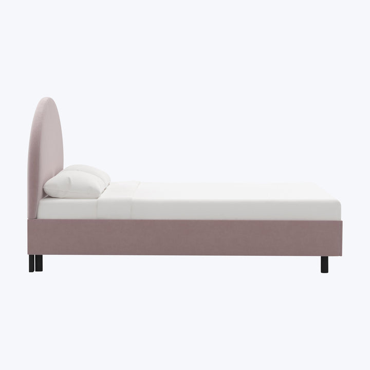 Solana Platform Bed Twin / Titan Performance Velvet Plum Frost