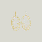 Bezel Set Diamond Grid Skyline Hoops