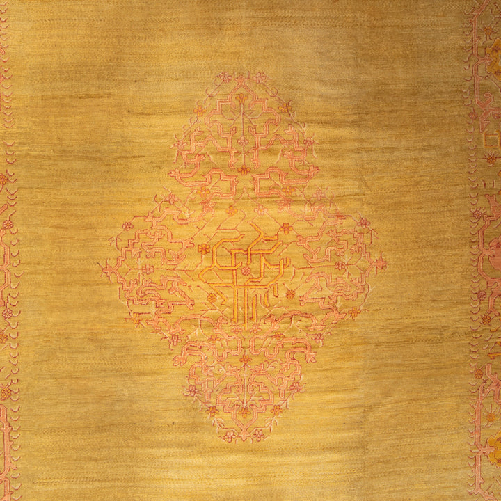 Antique Traditional Oushak Wool Rug - 12'3" x 13'5"