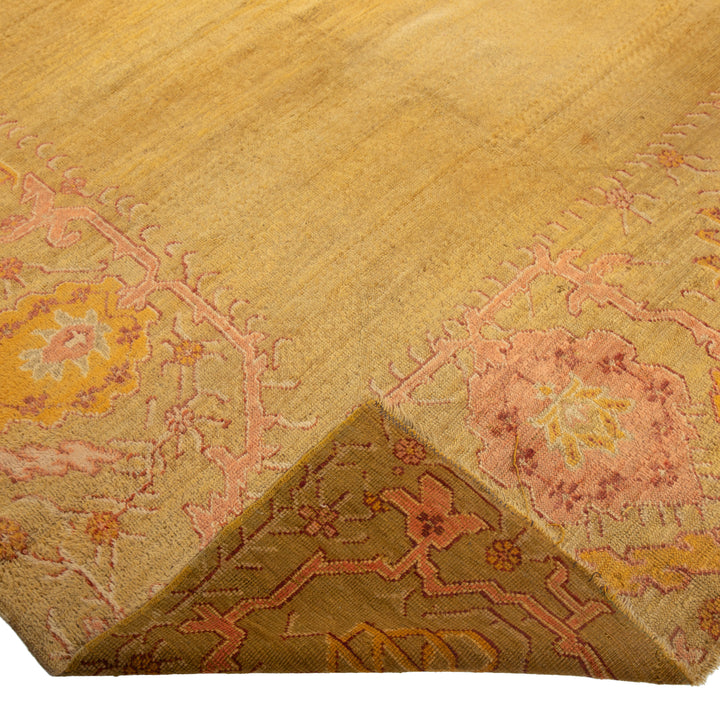 Antique Traditional Oushak Wool Rug - 12'3" x 13'5"