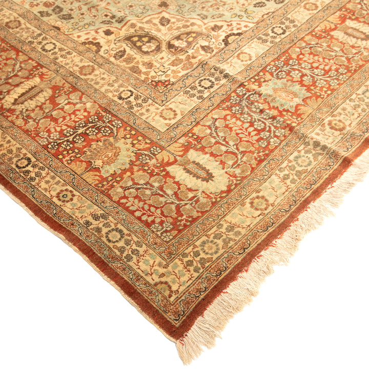 Antique Traditional Tabriz Wool Rug - 9'10" x 13'6"