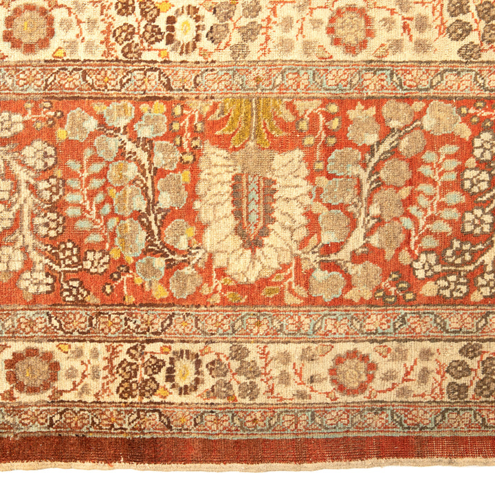 Antique Traditional Tabriz Wool Rug - 9'10" x 13'6"