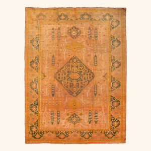 Antique Traditional Oushak Wool Rug - 12' x 17'2"