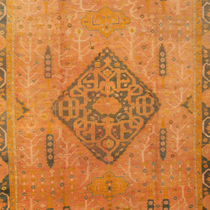 Antique Traditional Oushak Wool Rug - 12' x 17'2" - hover