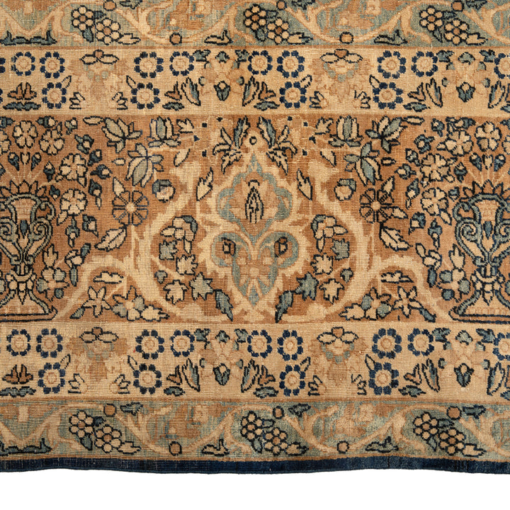 Antique Traditional Kerman Wool Rug - 13'3" x 15'2"