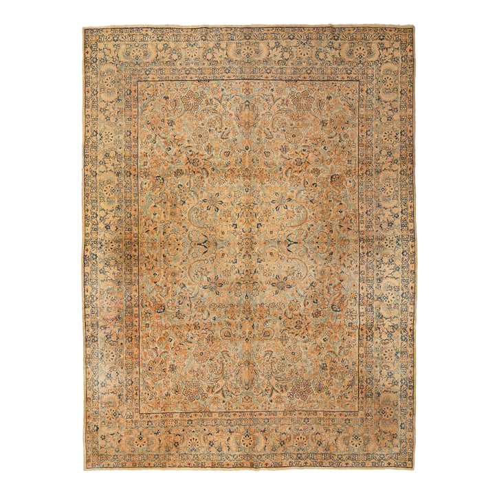 Antique Traditional Kerman Wool Rug - 9'3" x 12'7"