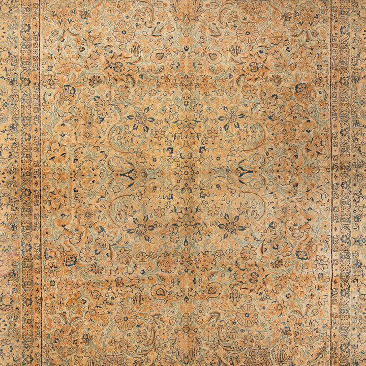 Antique Traditional Kerman Wool Rug - 9'3" x 12'7"