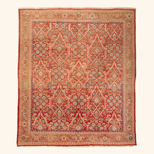 Antique Traditional Sultanabad Wool Rug - 10' x 11'7"