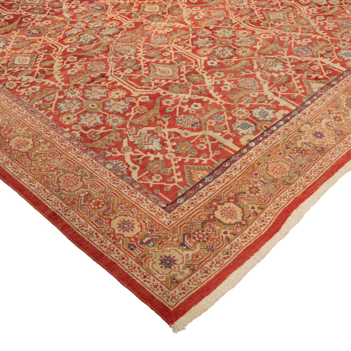Antique Traditional Sultanabad Wool Rug - 10' x 11'7"
