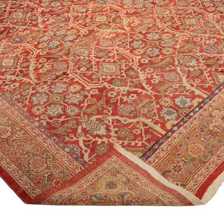 Antique Traditional Sultanabad Wool Rug - 10' x 11'7"