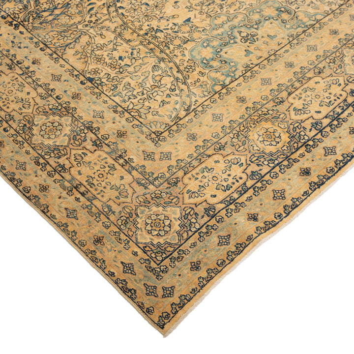 Antique Traditional Kerman Wool Rug - 9'3" x 13'2"