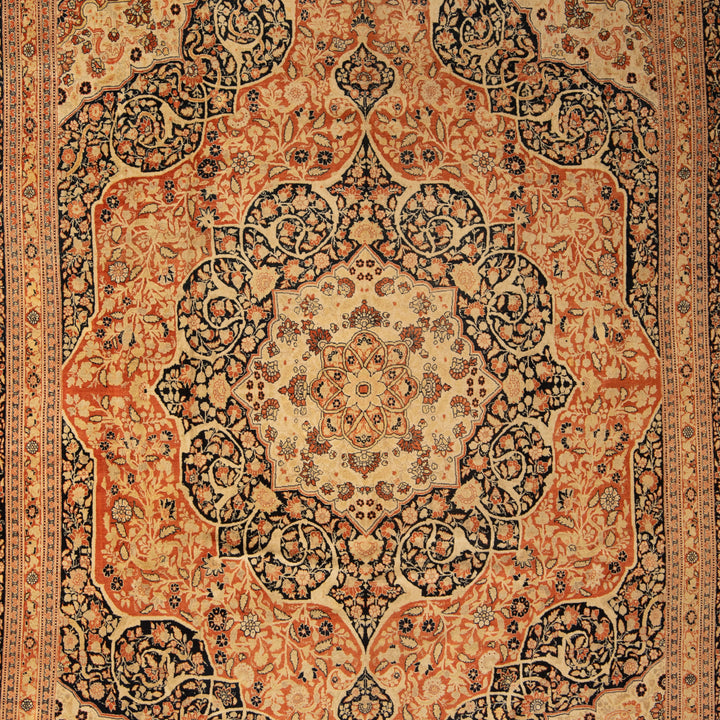 Antique Traditional Tabriz Wool Rug - 10' x 13'6"