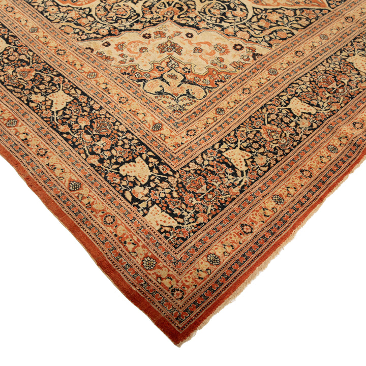 Antique Traditional Tabriz Wool Rug - 10' x 13'6"