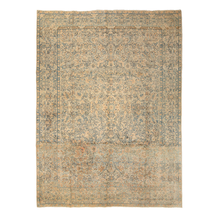 Antique Traditional Kerman Wool Rug - 9' x 11'5"