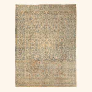 Antique Traditional Kerman Wool Rug - 9' x 11'5"