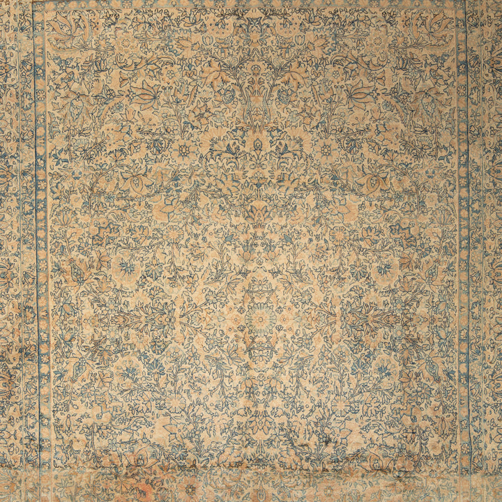 Antique Traditional Kerman Wool Rug - 9' x 11'5"